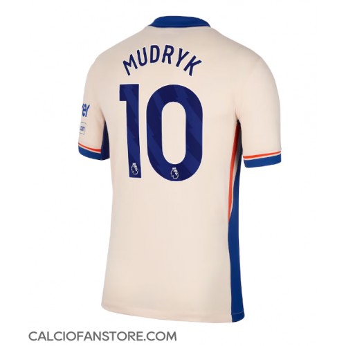 Maglia Calcio Chelsea Mykhailo Mudryk #10 Seconda Divisa 2024-25 Manica Corta